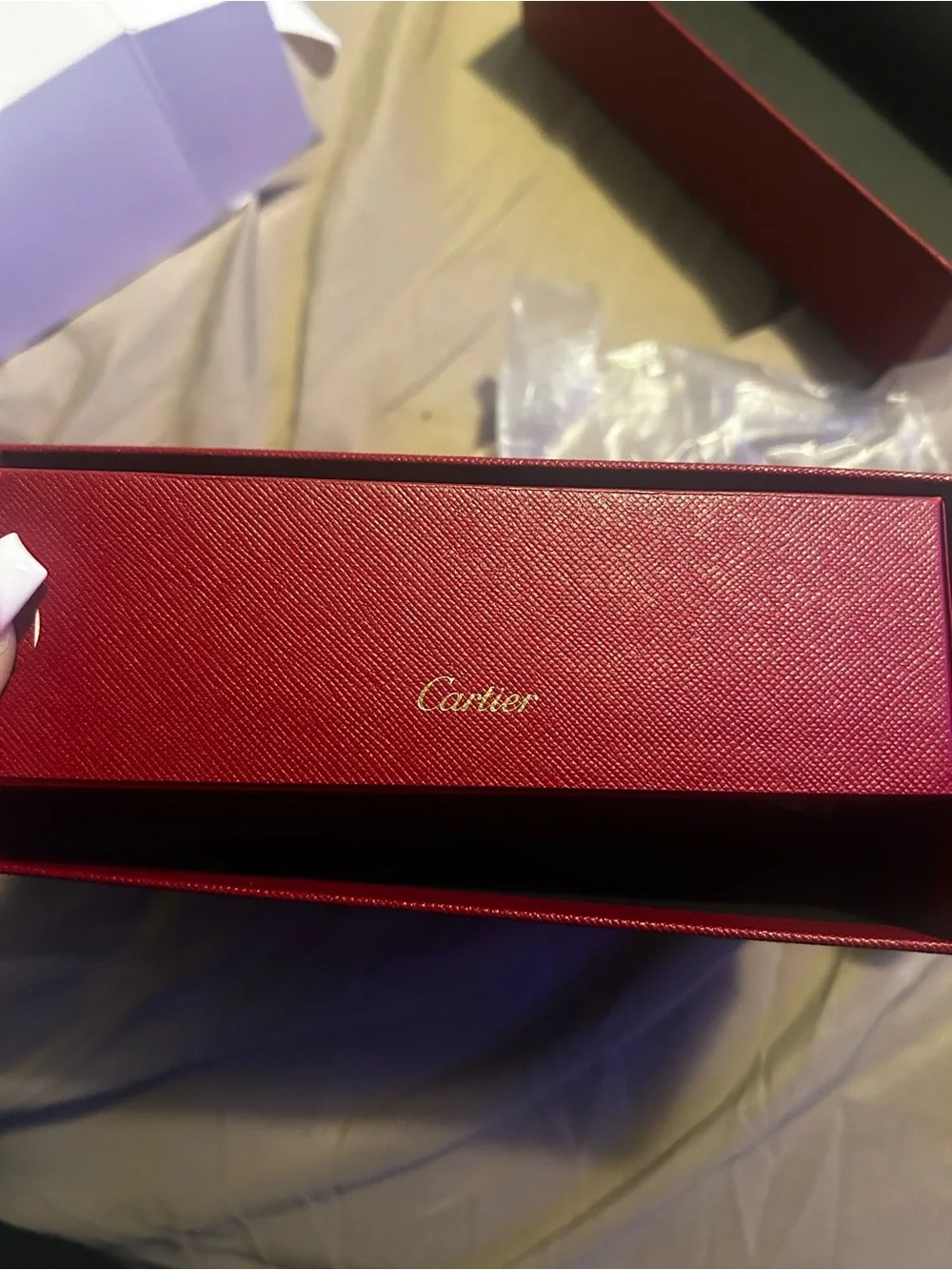 Cartier Rimless Sunglasses with Black Gradient Lenses and Gold Accents